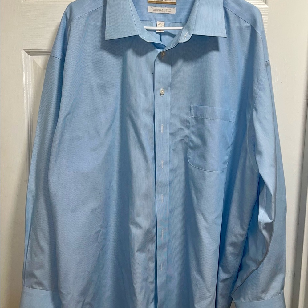 Gold Label Rountree & York Men's Light‎ Blue Dress Shirt